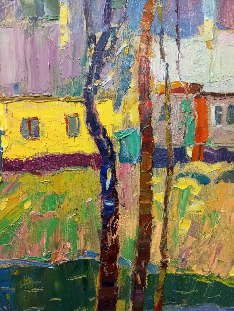 Картина. Юрий Болотов. Прозрачная весна. Холст, масло. 65х60 см. Авторская живопись.