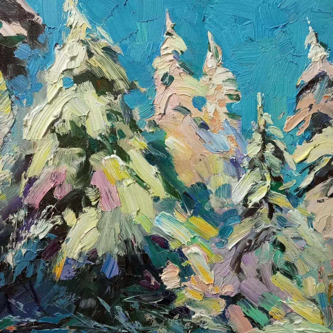 Картина. Александр Филиппов. Снежная сказка. Холст, масло. 50х70 см. Авторская живопись.