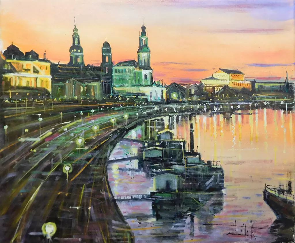 Картина. Владимир Попов Дрезден, холст, масло, 50х60 см. Авторская живопись.