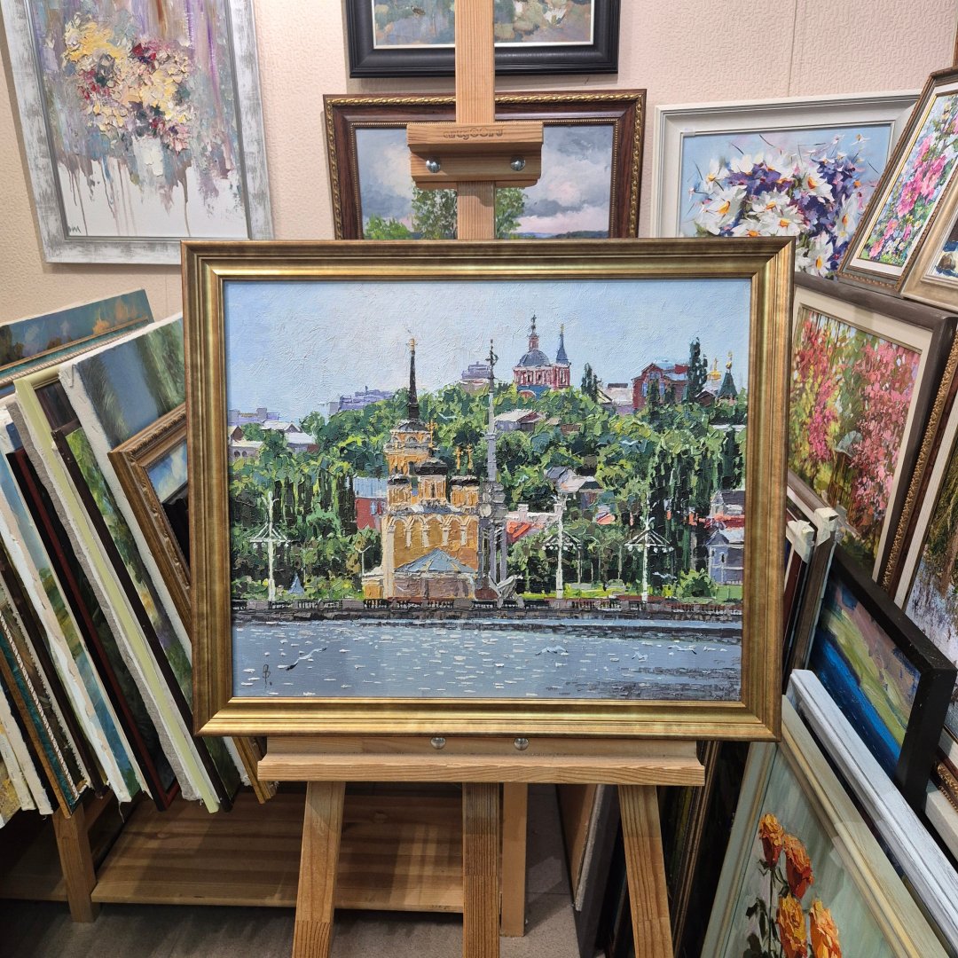 Картина. Виталий Мартыненко. Адмиралтейская площадь Воронеж. Холст, масло. 45х55 см. Авторская живопись.