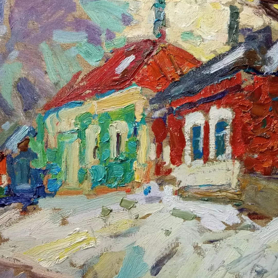 Картина. Юрий Болотов. Зимка. Холст, масло. 50х60 см. Авторская живопись