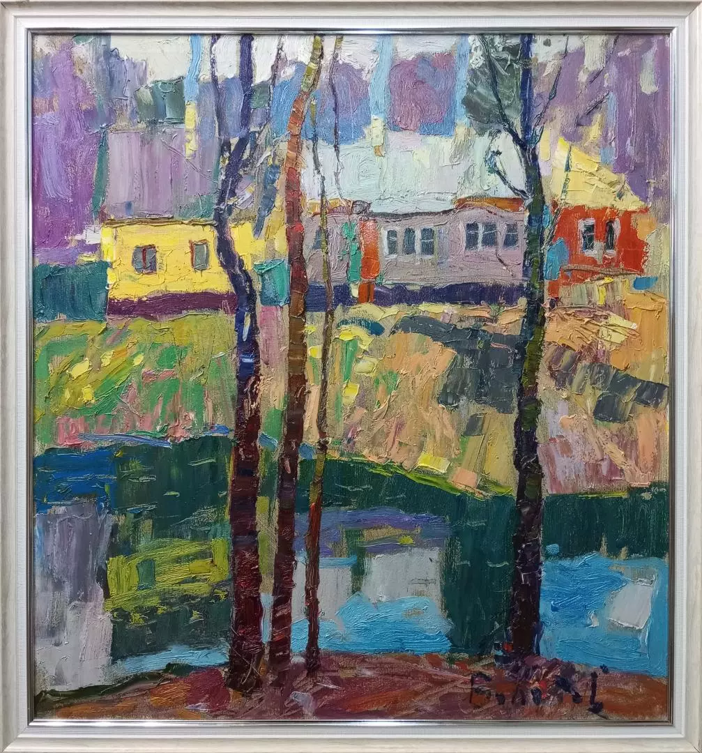 Картина. Юрий Болотов. Прозрачная весна. Холст, масло. 65х60 см. Авторская живопись.