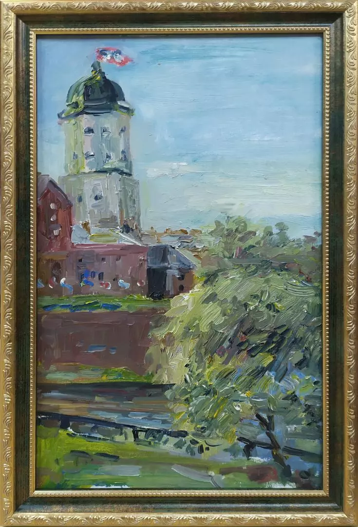 Картина. Олеся Фатеева Выборг, картон, масло, 35х21 см. Авторская живопись.