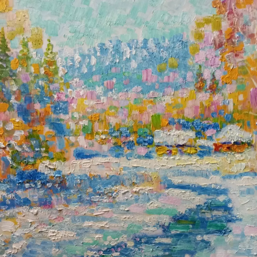 Картина. Сулеков Юрий  Апрель, оргалит, масло, 61х72. Авторская живопись.