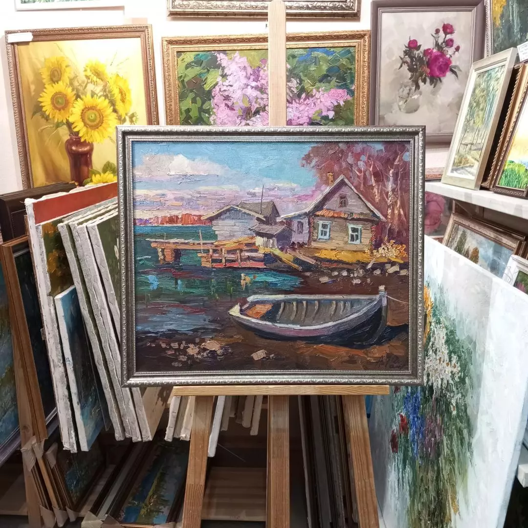 Картина. Александр Филиппов. Во время отлива. Холст, масло. 50х60 см. Авторская живопись.