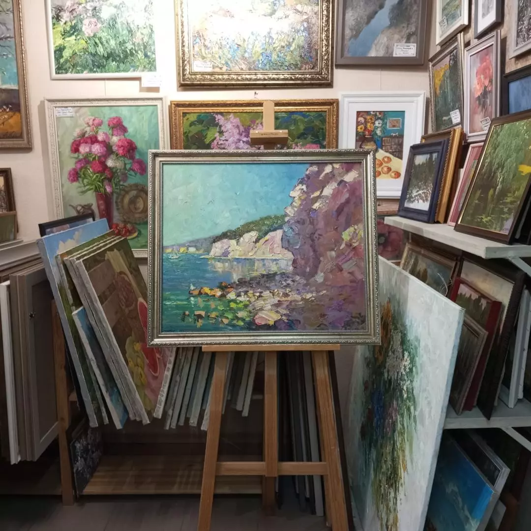 Картина. Александр Филиппов.Утро в Голубой бездне. Холст, масло. 60х70 см. Авторская живопись.