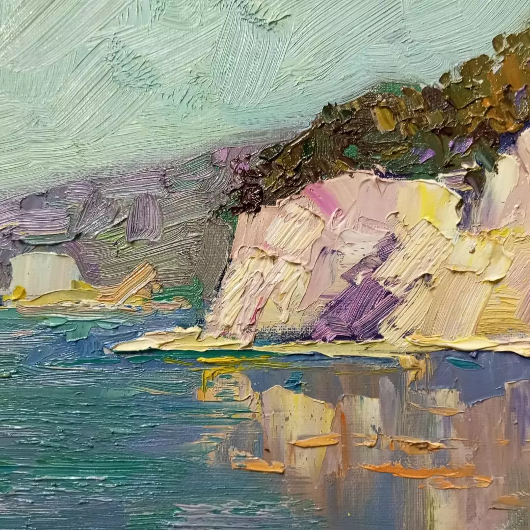 Картина. Александр Филиппов.Утро в Голубой бездне. Холст, масло. 60х70 см. Авторская живопись.