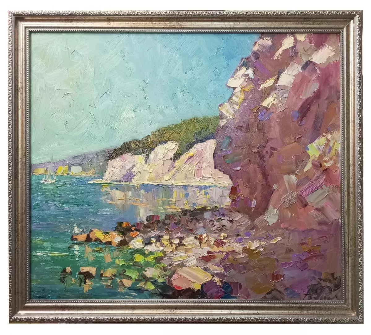 Картина. Александр Филиппов.Утро в Голубой бездне. Холст, масло. 60х70 см. Авторская живопись.