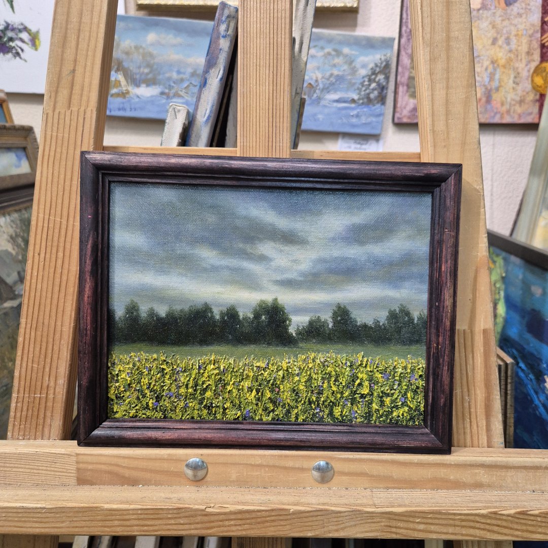 Попов Дмитрий. Тихое место. Холст, картон, масло. 18х24 см. Авторская живопись