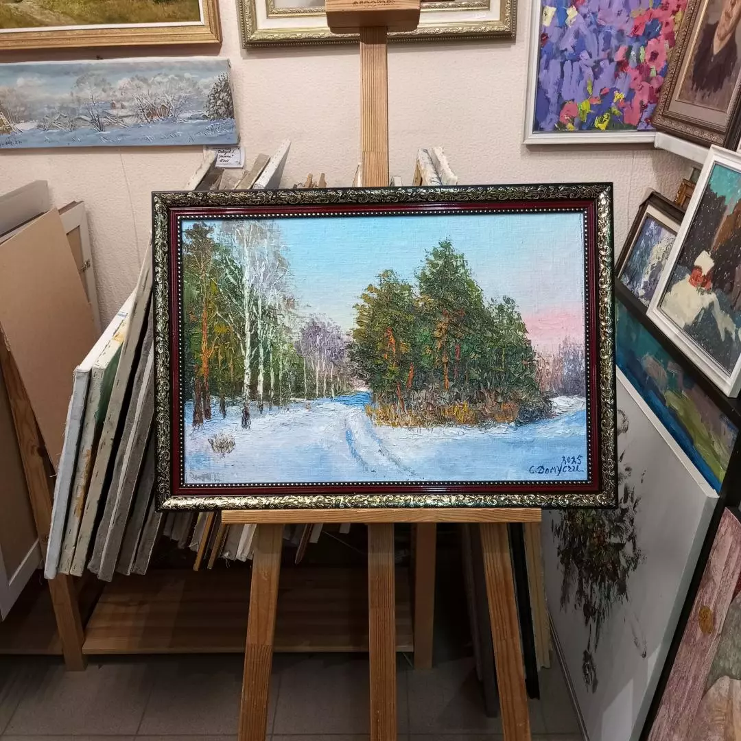 Картина. Стефан Домусчи.Последние лучи. Холст, картон, масло. 40х60 см. Авторская живопись.