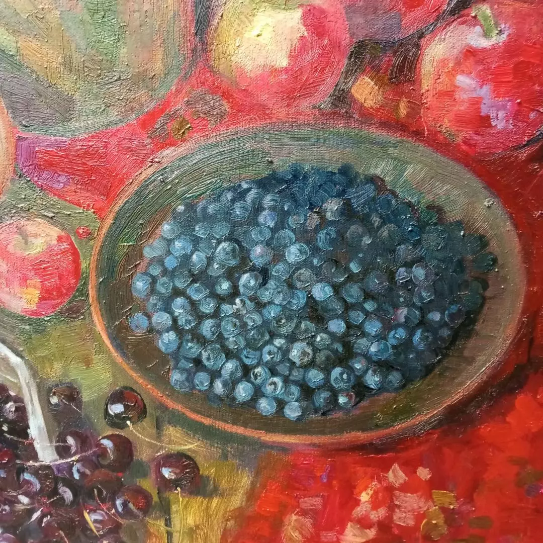 Картина. Светлана Володина. Ягодный. Холст, масло. 65х60 см. Авторская живопись.