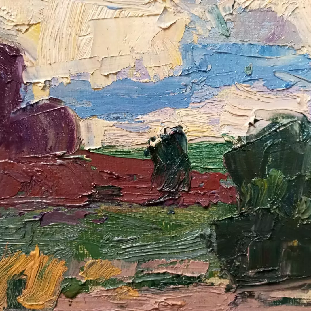 Картина. Юрий Болотов. Облачный день. Холст, масло. 30х45 см. Авторская живопись