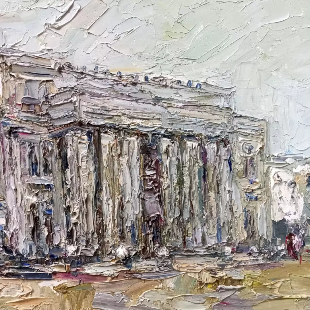 Картина. Инна Москалева. Воронеж Театр Драмы. Холст, картон, масло. 30х40 см. Авторская живопись.