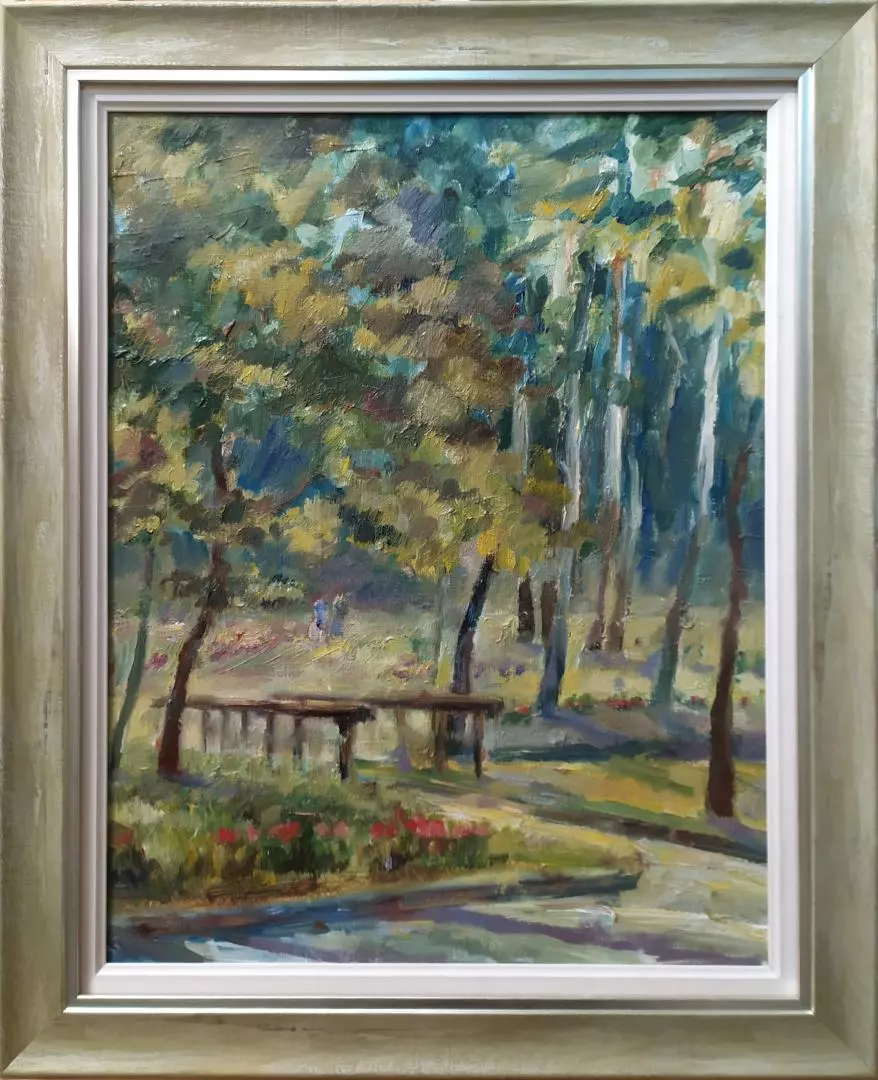 Картина. Олеся Фатеева Солнечный день картон, масло, 35,5х27 см. Авторская живопись.