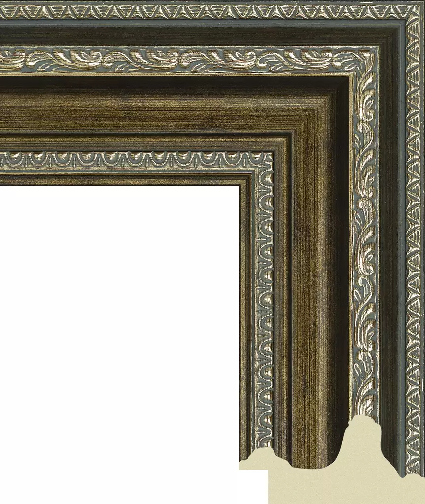 Рама багетная 80x120 для картин и зеркал, коричневая - 7 см, классическая, пластиковая, с креплением, 744-246