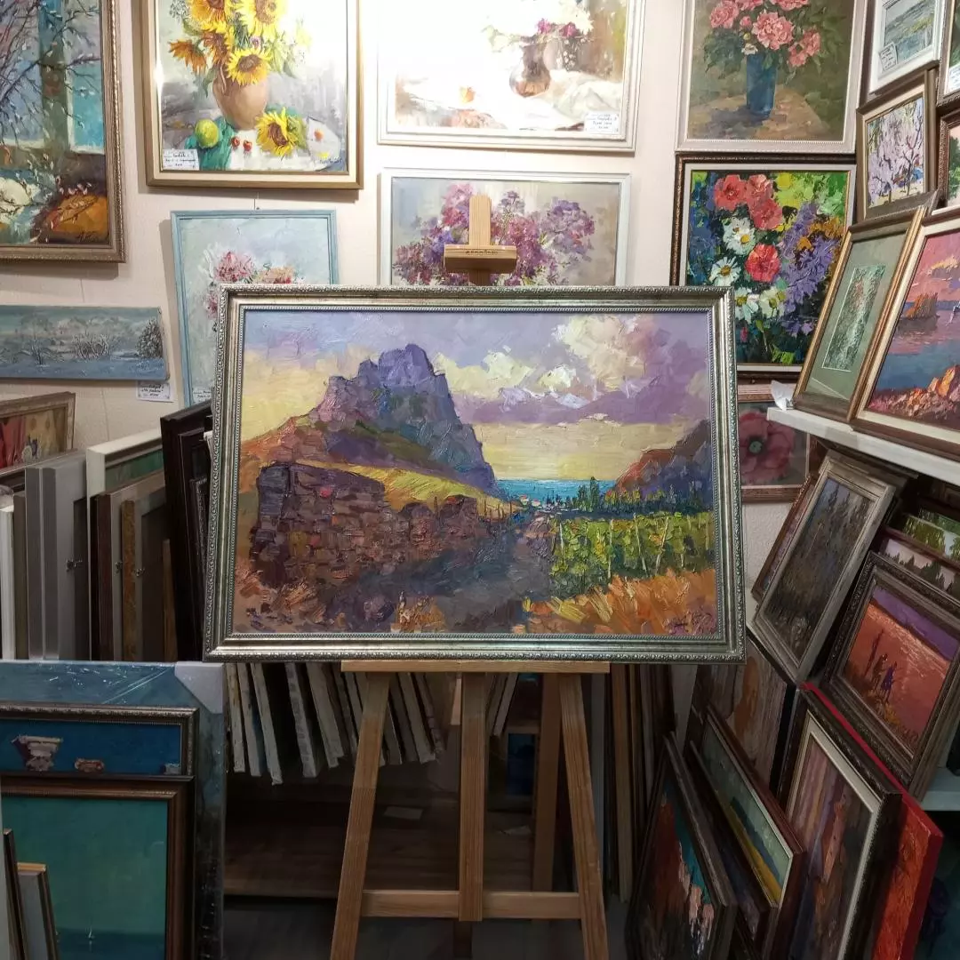Картина. Александр Филиппов. Виноградники Крыма. Холст, масло. 60х85 см. Авторская живопись.