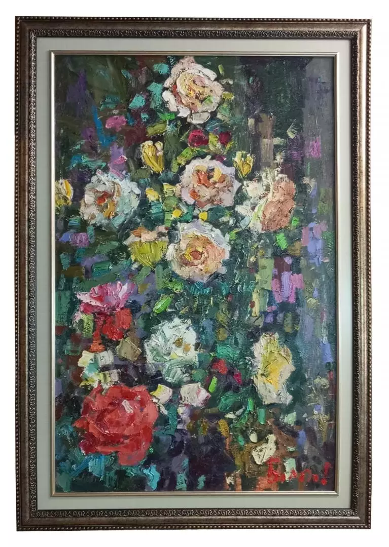 Картина. Юрий Болотов. Запах роз. Холст, масло. 80х50 см. Авторская живопись