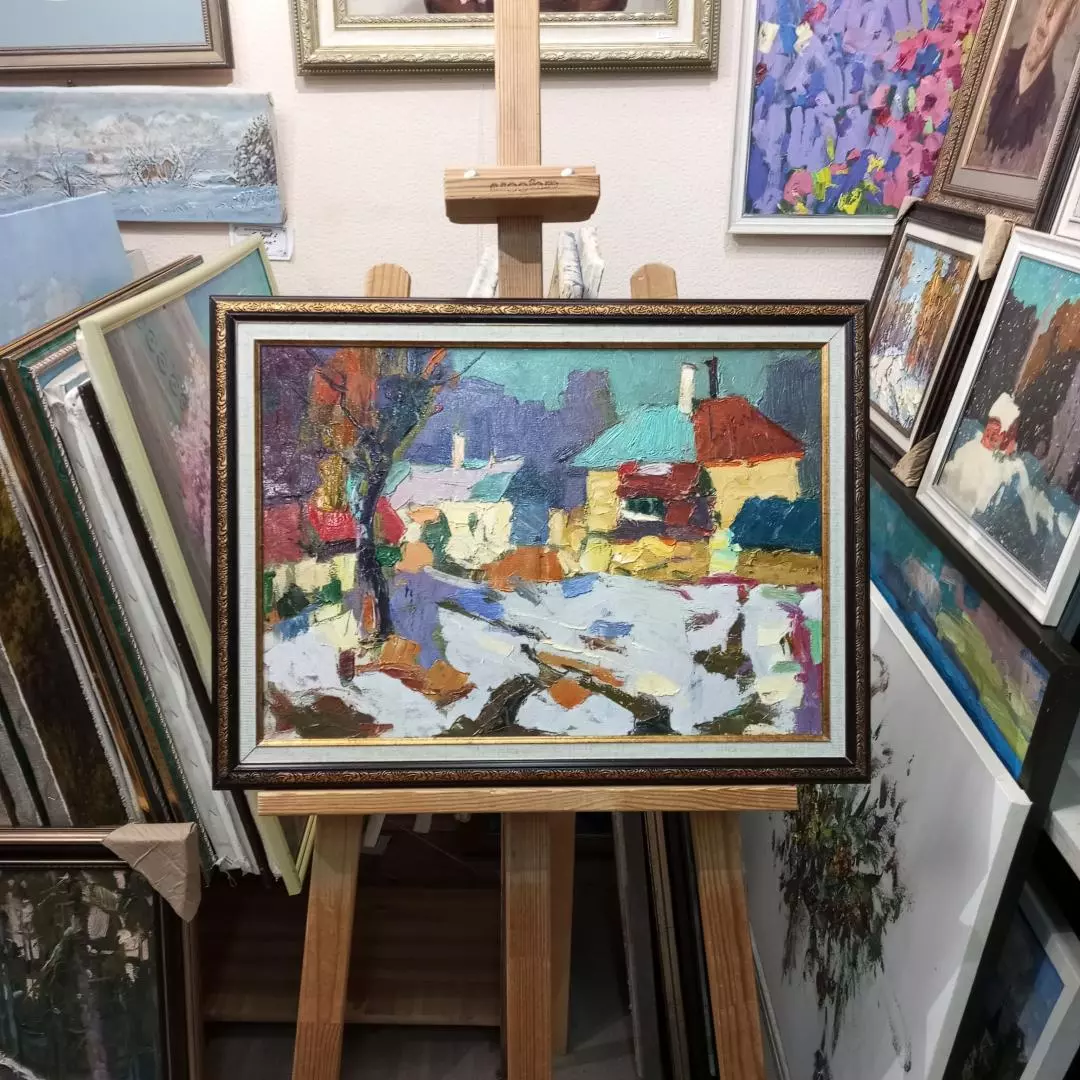 Картина. Юрий Болотов. Солнечное утро. Холст, масло. 35х50 см.. Авторская живопись