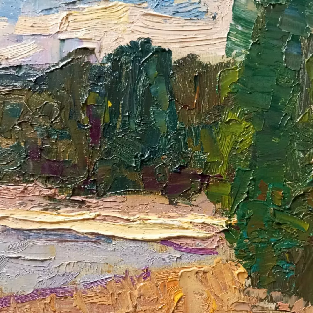 Картина. Юрий Болотов. Облачный день. Холст, масло. 30х45 см. Авторская живопись