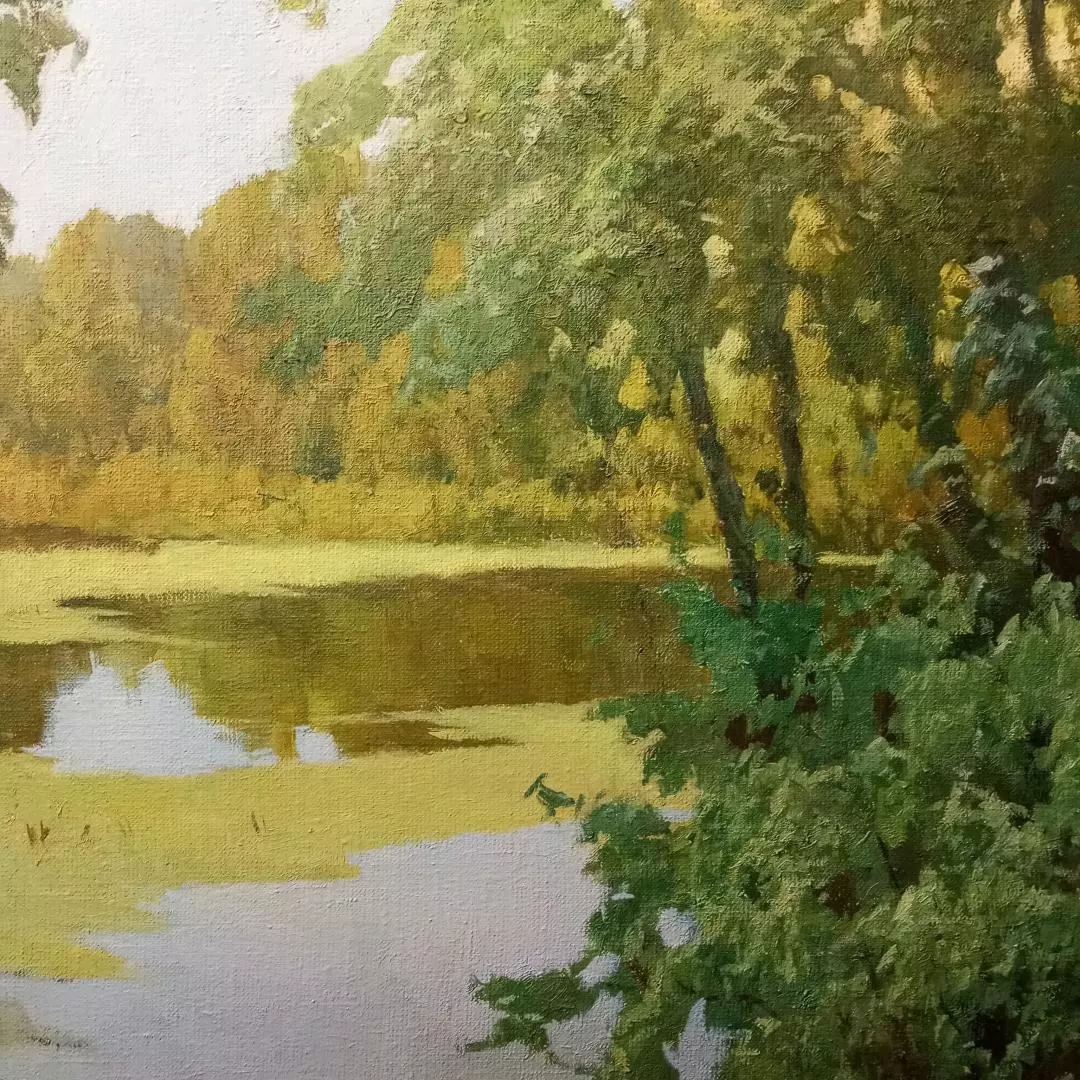 Картина. Виктор Довбенко. У озера. Холст, масло. 70х80 см. Авторская живопись.