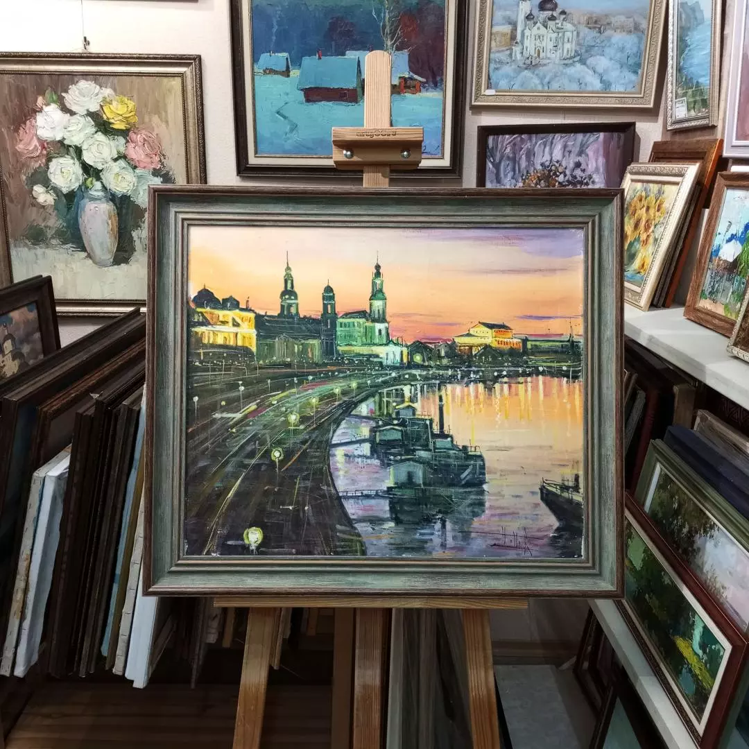 Картина. Владимир Попов Дрезден, холст, масло, 50х60 см. Авторская живопись.