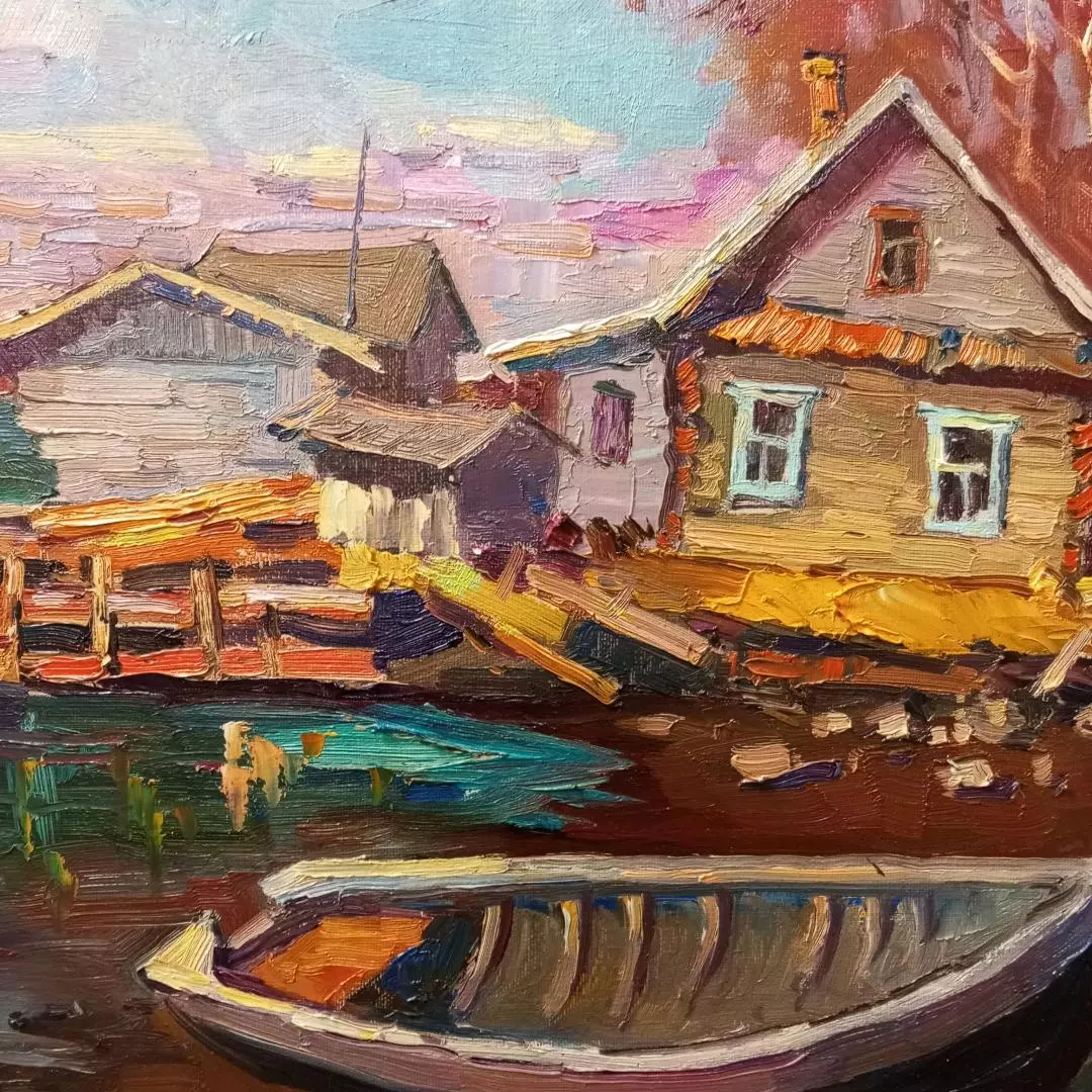 Картина. Александр Филиппов. Во время отлива. Холст, масло. 50х60 см. Авторская живопись.