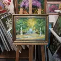 Картина. Налётов С. Летний сад, холст, масло, 30х40. Авторская живопись.