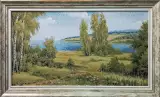 Гобелен в раме. Берёзовая опушка евро, габ 40х66 см, 715-60