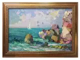 Картина. Александр Филиппов. Скалистые берега. Холст, масло. 40х60 см. Авторская живопись.