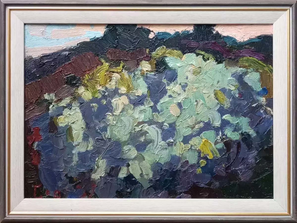 Картина. Юрий Болотов. Таинственный вечер. Холст, масло. 23х35 см. Авторская живопись