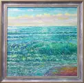 Картина. Сулеков Юрий. Морской этюд, оргалит, масло, 61х62. Авторская живопись.