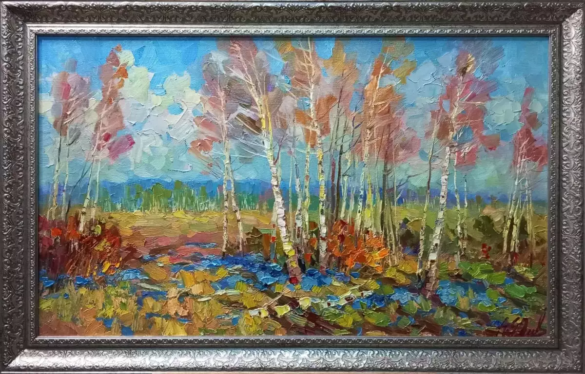 Картина. Александр Филиппов Весеннее настроение , холст, масло, 50х85 см. Авторская живопись.