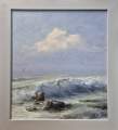 Картина. Александр Крымовский. Морской вид. Холст, картон, масло. 29х25 см. Авторская живопись.