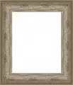 Багетная рама 50x70 для картин и зеркал, серая-золотая - 9,9 см, классическая, пластиковая, с креплением, 157-24