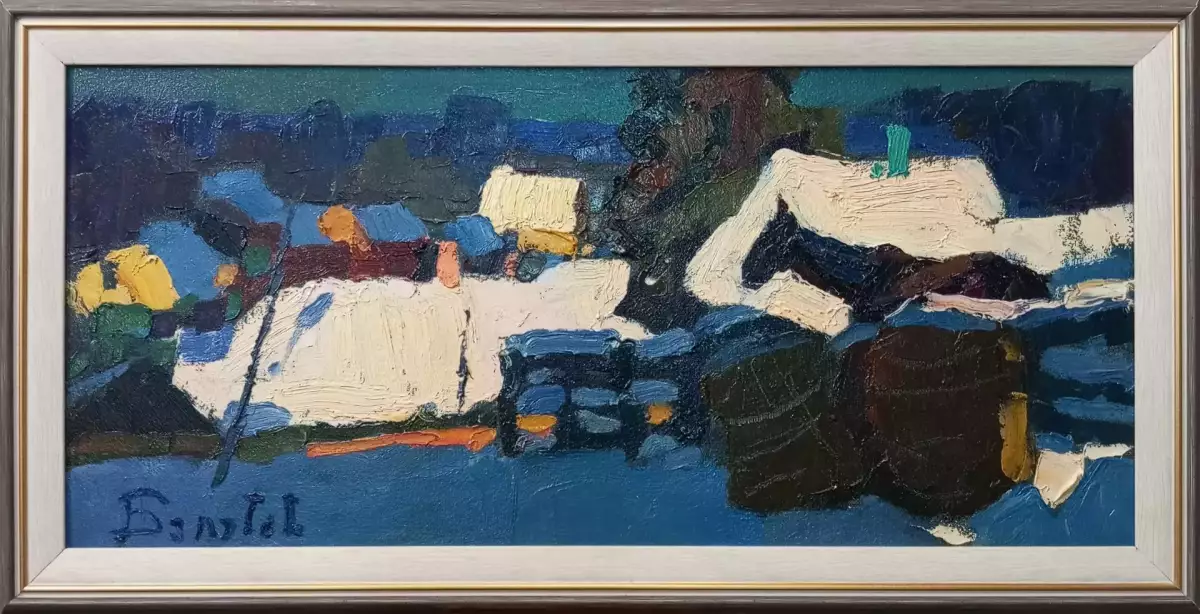 Картина. Юрий Болотов. Утро. Холст, масло. 25х55 см. Авторская живопись.
