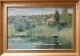 Картина. Евгений Щеглов У озера, холст, масло, 40х60 см. Авторская живопись.