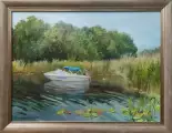 Картина. Наталья Воронкова Отдых на реке холст, картон, масло, 30х40 см, габ 36х46 см. Авторская живопись.