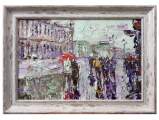 Картина. Инна Москалева. Дождливый день. Холст, картон, масло. 20х30см. Авторская живопись.