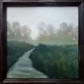 Попов Дмитрий. Туман. Холст, картон, масло. 25х25 см. Авторская живопись