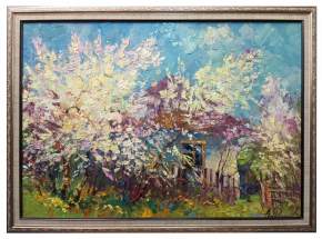 Картина. Александр Филиппов. Весна забытого сада. Холст, масло. 50х70 см. Авторская живопись.