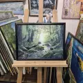 Картина. Курилёнок Евгения. Горный ручей. Холст, масло. 30х40 см. Авторская живопись.