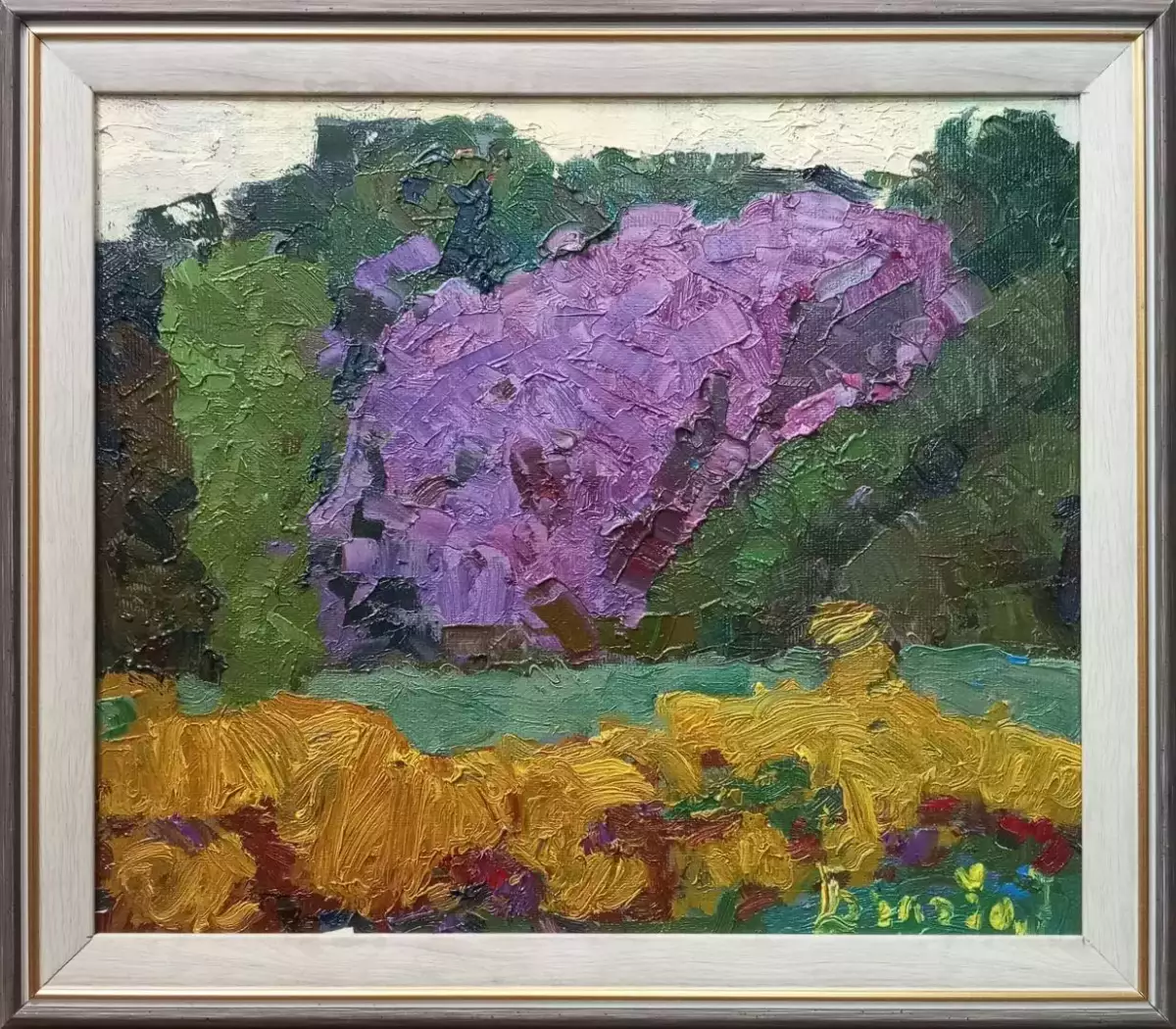 Картина. Юрий Болотов. Сиреневый рай. Холст, масло. 30х35 см. Авторская живопись