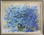 Картина. Никколова И.А. Голубая дымка. Холст, масло. 40х50 см. Авторская живопись.