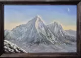Попов Дмитрий. Утренние горы. Холст, картон, масло. 20х30 см. Авторская живопись