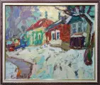 Картина. Юрий Болотов. Зимка. Холст, масло. 50х60 см. Авторская живопись