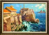 Картина. Александр Филиппов. У крепостных стен Черногории, холст, масло, 40х60 см. Авторская живопись.