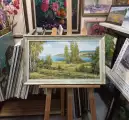 Гобелен в раме. Берёзовая опушка евро, габ 40х66 см, 715-60