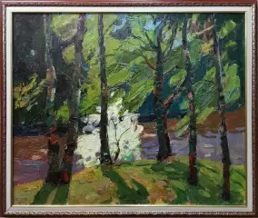 Картина. Юрий Болотов. Зеленый шум. Холст, масло. 50х60 см. Авторская живопись.