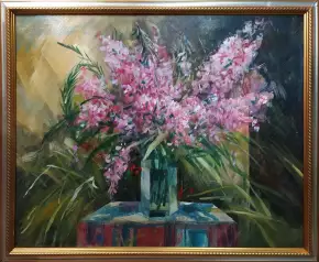 Картина. Евгений Федорищев Иван-чай, холст, акрил, 44х54 см. Авторская живопись.