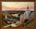 Картина. Анна Крутченко Дивногорье, Мужской монастырь, холст, масло, 80х100 см. Авторская живопись.